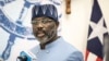 George Weah a promis d’œuvrer pour la paix et la prospérité de son pays...(Photo by JOHN WESSELS / AFP)