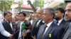 চট্টগ্রামের লালদীঘি মাঠে সমাবেশের অনুমতির জন্য সিএমপি কমিশনারের কার্যালয়ে যান জামায়াতে ইসলামীর ১৩ জন আইনজীবী। ১৫ জুলাই, ২০২৩। 