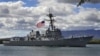 资料照：美国海军“哈尔西”号导弹驱逐舰（USS Halsey）