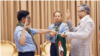 প্রধান স্কাউট হিসেবে শপথ নিচ্ছেন বাংলাদেশের রাষ্ট্রপতি মোহাম্মদ সাহাবুদ্দিন। ১৬ জুলাই, ২০২৩। 