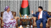 বাংলাদেশের পররাষ্ট্রমন্ত্রী ড. এ কে আব্দুল মোমেনের সঙ্গে দেখা করেছেন ঢাকা সফররত জাতিসংঘের ডেপুটি সেক্রেটারি জেনারেল আমিনা জে মোহাম্মদ। ১ জুলাই, ২০২৩। 