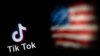 TikTok标识和美国国旗