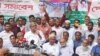 জাতীয় প্রেস ক্লাবের সামনে বাংলাদেশ সম্মিলিত পেশাজীবী সংগঠনের সমাবেশে বিএনপি মহাসচিব মির্জা ফখরুল ইসলাম আলমগীর। ৫ আগস্ট, 2023।