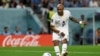Le milieu de terrain ghanéen Andre Ayew lors du match de football de la Coupe du monde Qatar 2022 entre le Ghana et l'Uruguay, à Doha, le 2 décembre 2022.
