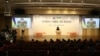 乌克兰总统泽连斯基在首尔的韩国国会上发表视频讲话。（2022年4月11日）
