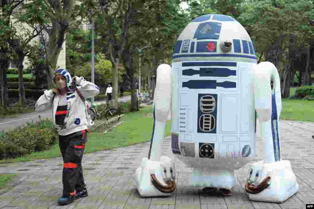 Star Wars fans appear in costumes at a local park to mark a &quot;May the 4th be with you&quot; event in Taipei, Taiwan.