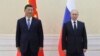 中国领导人习近平与俄罗斯总统普京在乌兹别克斯坦撒马尔罕参加上海合作组织峰会期间举行会晤。（2022年9月15日）