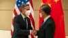 美国国务卿布林肯与中国外长王毅在纽约出席联合国大会期间举行会晤。（2022年9月23日）
