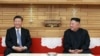 朝鲜领导人金正恩在平壤会晤到访的中国国家主席习近平。（朝鲜官媒朝中社2019年6月21日发布）