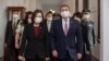 台湾总统蔡英文2021年11月13日在总统府会见洪都拉斯总统赫尔南德斯（Juan Orlando Hernández）（图片来源：台湾总统府）