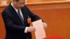 中国国家主席习近平2018年3月11日参加宪法修正案投票(路透社)