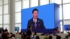 Reporters at media centre of Boao Forum for Asia watch Chinese President Xi Jinping delivering his speech at the annual forum, in Boao, in the southern Chinese province of Hainan, Apr. 10, 2018.