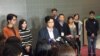  2019年1月8日香港记协等新闻工作者团体会晤政务司司长后在特区政府总部举行记者会 （美国之音记者申华拍摄）