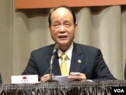 海基会董事长林中森 (美国之音申华拍摄）