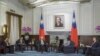 台湾总统蔡英文接见美国在台协会主席莫健（台湾总统府提供）