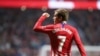 Le Français Antoine Griezmann d'Atlético Madrid lève son point après avoir marqué l’unique but de la partie contre Rayo Vallecano (1-0), à Madrid, Espagne, 28 août 2018. (Twitter/Atlético Madrid)