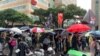 “929撑港·反极权”台港大游行9月29日在台北举行。美国之音林枫拍摄