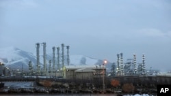 FILE - This Jan. 15, 2011 file photo shows the heavy water nuclear facility near Arak, 150 miles (250 kilometers) southwest of the capital Tehran, Iran. 
