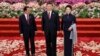 2019年4月26日柬埔寨首相洪森(左)在北京出席由中国国家主席习近平及其夫人彭丽媛举行的“一带一路”论坛欢迎晚宴