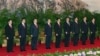中共17大后九常委亮相，左一为当时的公安部长周永康