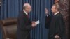  Senator Chuck Grassley (R-IA), the president pro tempore of the U.S. Senate, swears in Chief Justice of the United States John Roberts to preside over the Senate impeachment trial of U.S. President Donald Trump.