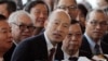 台湾高雄市长韩国瑜2019年3月22日在香港对媒体讲话。
