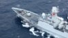 中国海军岳阳号导弹护卫舰在广东汕尾海域参加中国与泰国的联合军演。（2019年5月6日）