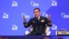 中国国防部长董军2024年6月2日在香格里拉安全谈论上发言。