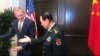 美国代理防长沙纳汉与中国防长魏凤和2019年5月31日在出席香格里拉对话会期间举行会谈（路透社）