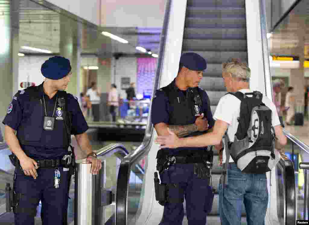The upper floor of Schiphol Airport in Amsterdam, the Netherlands, is closed for media and reserved for family and relatives of Malaysia Airlines flight MH-17.