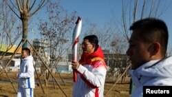 Beijing 2022 Winter Olympics - Torch Relay - Beijing, China - February 2, 2022. 