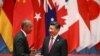 中国国家主席习近平和美国总统奥巴马出席在中国历史名城杭州举行的G20峰会(2016年9月5日)