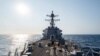美国伯克级驱逐舰“麦克坎贝尔”号(USS McCampbell) 2020年5月13日行经台湾海峡(图片来源：美国太平洋舰队脸书)