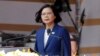 台湾总统蔡英文2021年10月10日在双十国庆上发表演讲。