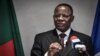 Maurice Kamto, chef du Mouvement pour la renaissance du Cameroun (MRC) et ancien candidat à la présidentielle, donne une conférence de presse à Paris, France, le 30 janvier 2020.