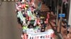 香港5.27爱国民主大游行的行进行列 （美国之音记者申华 报道）