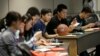 德克萨斯大学达拉斯分校的中国留学生。（2015年8月22日）